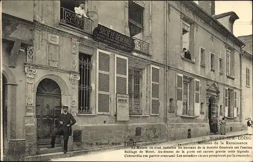 Ak Moret-sur-Loing Seine et Marne, Société Générale