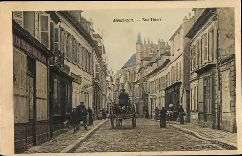 Ak Montereau Seine et Marne, Rue Thiers