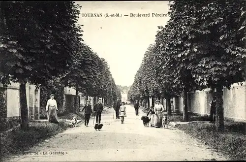 Ak Tournan Seine et Marne, Boulevard Péreire