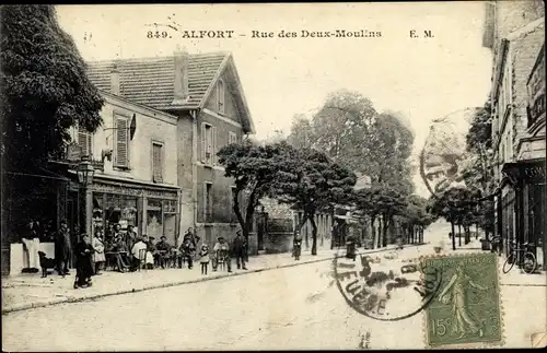 Ak Alfort Val de Marne, Rue des Deux Moulins