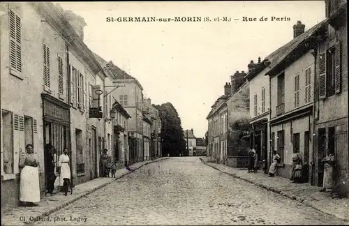 Ak Saint Germain sur Morin Seine et Marne, Rue de Paris