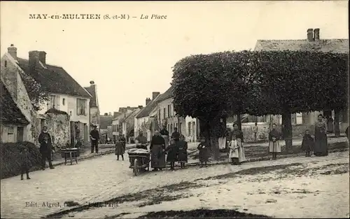 Ak May en Multien Seine et Marne, La Place