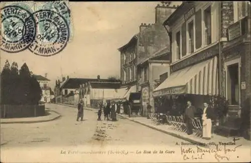 Ak La Ferté-sous-Jouarre Seine-et-Marne, Rue de la Gare