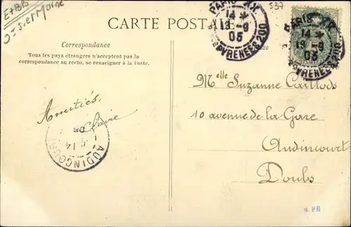 Ak Esbly Seine et Marne, Vue de la Prairie