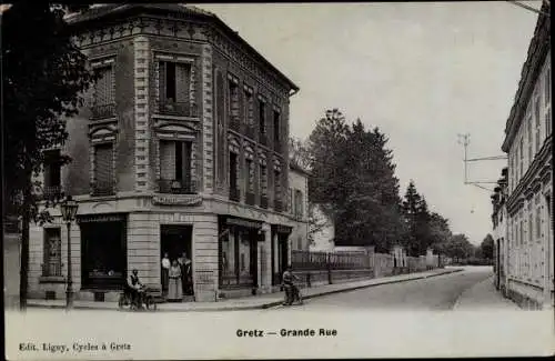 Ak Gretz Seine et Marne, Grande Rue