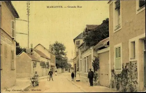 Ak Marlotte Seine et Marne, Grande Rue