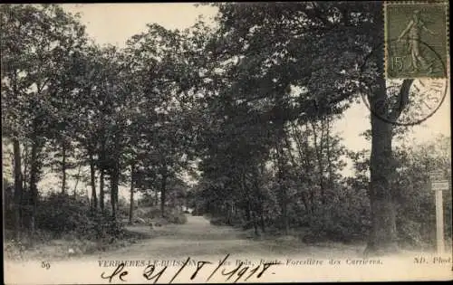 Ak Verrières le Buisson Essonne, Les Bois, Route Forestière des Carrières