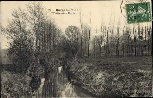 Ak Bures-sur-Yvette Essonne, L´Yvette sous Bures