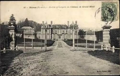 Ak Bures-sur-Yvette Essonne, Entrée du Château de Grand Ménil