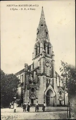 Ak Neuvy en Mauges Maine et Loire, L'Eglise