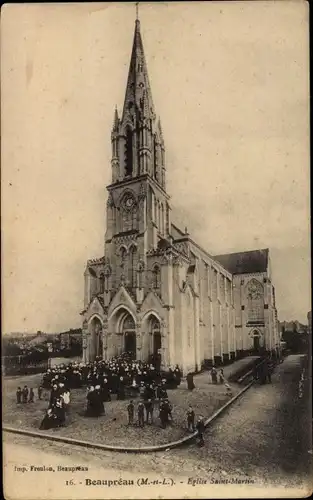 Ak Beaupreau Maine et Loire, Eglise Saint Martin