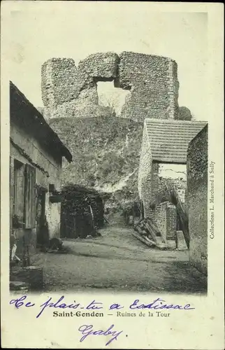 Ak Saint Gondon Loiret, Ruines de la Tour