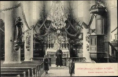 Ak Culey Meuse, L'Eglise, Interieur