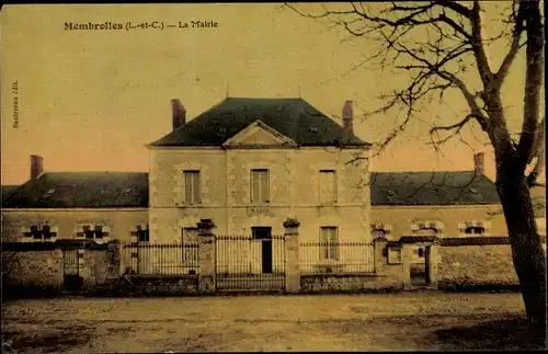 Ak Membrolles Loir et Cher, La Mairie