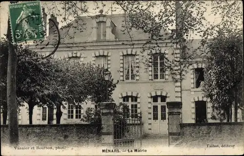 Ak Menars Loir et Cher, La Mairie