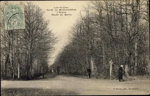 Ak Marchenoir Loir et Cher, L'Etoile, Route du Baron