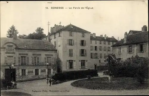 Ak Gonesse Val d’Oise, Le Parvis de l'Eglise