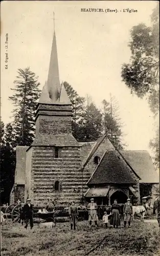 Ak Beauficel Eure, Eglise