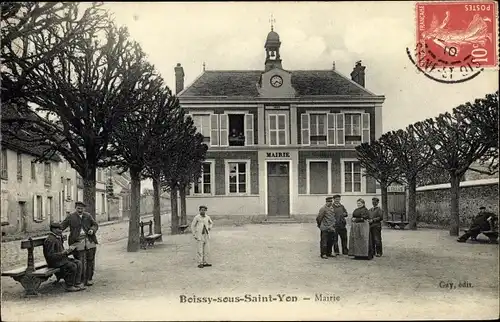 Ak Boissy sous Saint Yon Essonne, Mairie