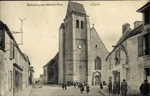 Ak Boissy sous Saint Yon Essonne, L´Église