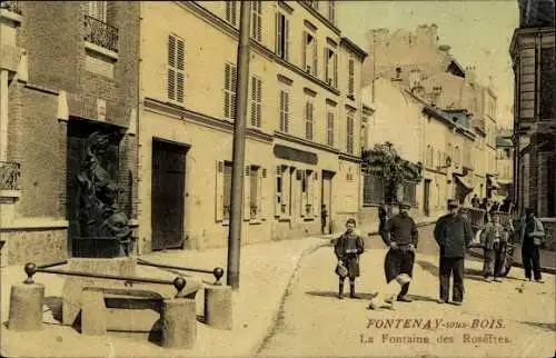 Ak Fontenay sous Bois Val de Marne, La Fontaîne des Rosettes