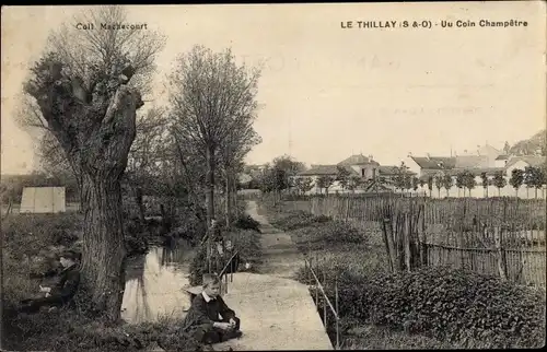 Ak Le Thillay Val d'Oise, Un Coin Champetre