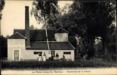 Ak Mennecy Essonne, La Peche tranquille, Cheminee de la friture