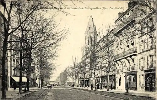 Ak Saint Ouen Seine Saint Denis, Avenue des Batignolles, Rue Garibaldi