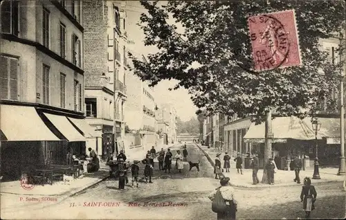 Ak Saint Ouen Seine Saint Denis, Rue Ernest Renan