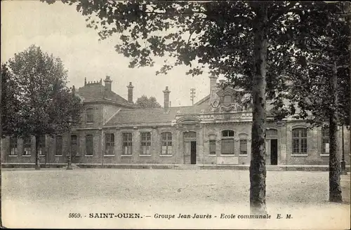 Ak Saint Ouen Seine Saint Denis, Groupe Jean Jaures, Ecole communale