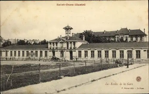 Ak Saint Ouen Seine Saint Denis, Les Ecoles de la Gare