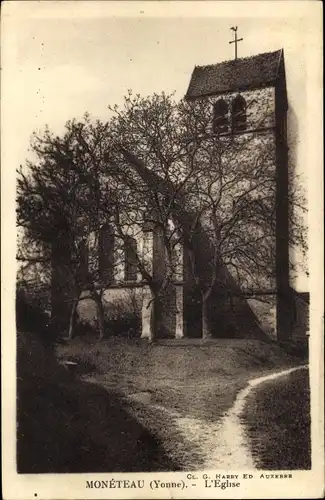 Ak Moneteau Yonne, L'Eglise