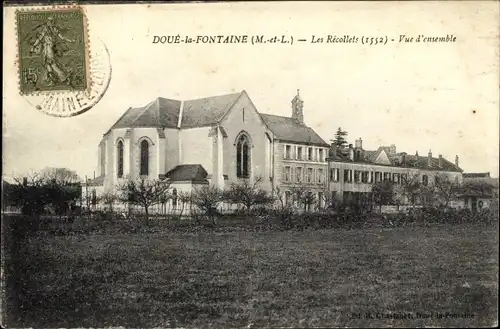 Ak Doué la Fontaine Maine et Loire, Vue d'ensemble