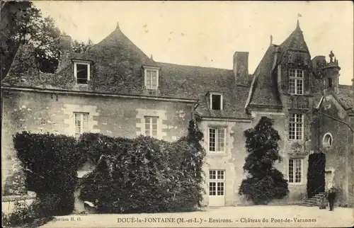 Ak Doué la Fontaine Maine et Loire, Chateau du Pont de Varannes