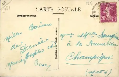 Ak Denée Maine et Loire, Vue Generale