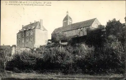 Ak Denée Maine et Loire, L'Eglise, Xe siecle