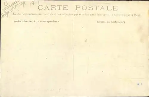 Ak La Ferté-sous-Jouarre Seine-et-Marne, Les Promenades, banc, fille assise