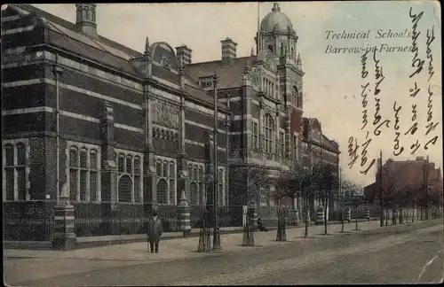 Ak Barrow in Furness Cumbria England, Technical Schools