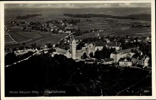 Ak Scheyern in Oberbayern, Fliegeraufnahme vom Kloster