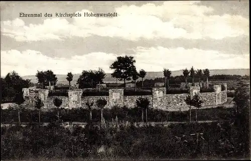 Ak Hohenwestedt in Schleswig Holstein, Ehrenmal des Kirchspiels