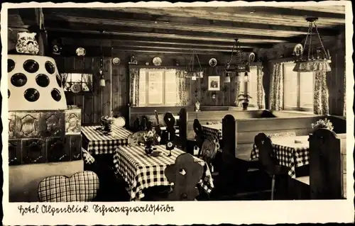 Ak Höchenschwandt im Schwarzwald, Hotel Alpenblick, Schwarzwaldstube