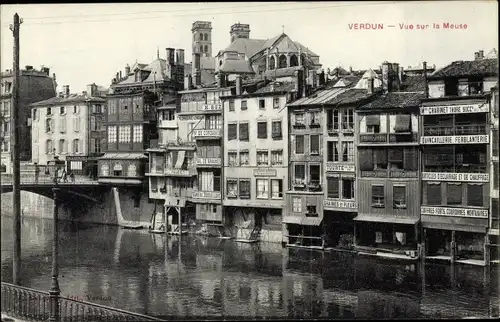 Ak Verdun Meuse, Vue sur la Meuse