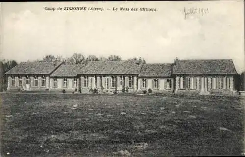 Ak Sissonne Aisne Frankreich, Le Mess des Officiers