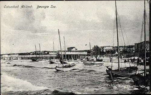 Ak Ostseebad Ahlbeck Heringsdorf auf Usedom, Bewegte See
