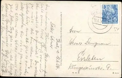 Ak Bad Thal Ruhla in Thüringen, Teilansicht vom Schoßberg gesehen