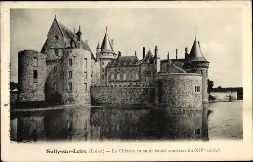 Ak Sully sur Loire Loiret, Château Féodal