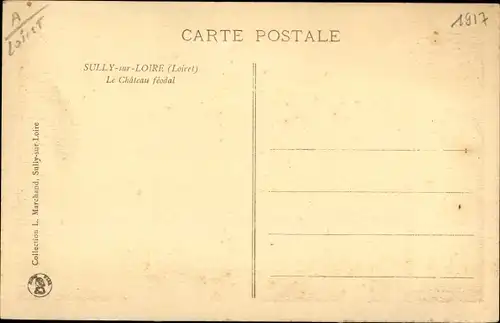 Ak Sully sur Loire Loiret, Château Féodal