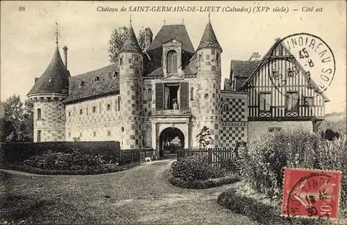 Ak Saint-Germain-de-Livet Calvados, Le Chateau