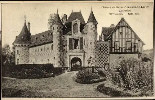 Ak Saint-Germain-de-Livet Calvados, Le Chateau