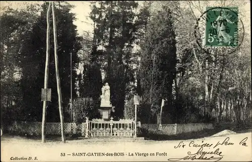 Ak Saint-Gatien-des-Bois Calvados, La Vierge en Foret